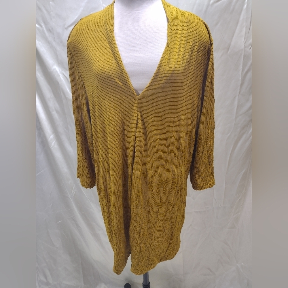 Alembika Dress Women’s Size 8 Stripe Mustard Yellow